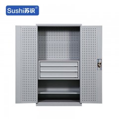 苏识 YJ00044/1 重型工具柜子工厂车间用铁皮收纳箱 灰色两层+三抽