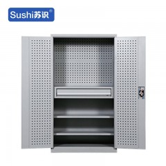 苏识 YJ00043/1 重型工具柜子工厂车间用铁皮收纳箱 灰色三层+一抽