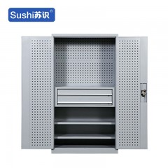 苏识 YJ00043/3 重型工具柜子工厂车间用铁皮收纳箱 灰色三层+二抽