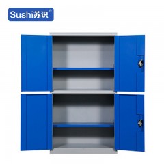 苏识 YJ00042/1 重型工具柜子工厂车间用铁皮收纳箱 蓝灰色4层