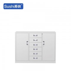 苏识 YJ00063/3 钢制文件柜铁皮柜办公室档案柜财务储物柜 宽中六下节柜 厚1.2mm