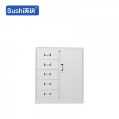 苏识 YJ00060/4 钢制文件柜铁皮柜办公室档案柜财务储物柜 偏五斗下节柜 厚1.3mm