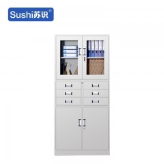 苏识 YJ00059/5 钢制文件柜铁皮柜办公室档案柜财务储物柜 中六斗文件柜 厚1.4mm