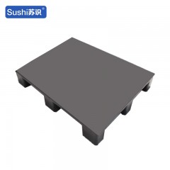 苏识 单面九角塑料托盘 平板九角1000*1000*150mm 动载700kg静载1T 深灰色（件）2230019