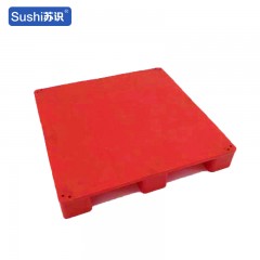 苏识 单面九角塑料托盘 平板九角1.2*0.8*0.15m 动载700kg静载1T 红色（件）2230020