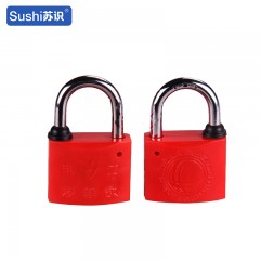 苏识 YZQ081仿不锈钢挂锁 电力表箱锁 30mm短梁通开 1610003