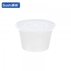 苏识 一次性打包餐盒 1000ml圆形 白色 300套/箱 箱 11210213