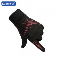 苏识 户外PU触屏健身骑行防寒手套 12双 /包 红色 双 3460417