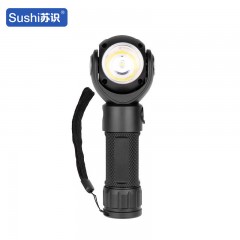 苏识 T6+COB 26650电池强光磁吸铝合金手电筒 （计价单位：个）黑色