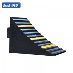 苏识 停车场仓库停车位便携防遛滑止退器 25*16*19cm 橡塑 黄黑色 个 1430137
