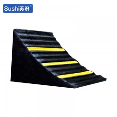 苏识 停车场仓库停车位便携防遛滑止退器 25*25*19cm 橡塑 黄黑色 个 1430135