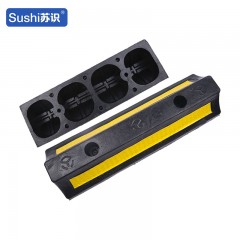 苏识 车库仓库定位止步器 480*150*90mm 橡塑 一字型黄黑色 个 1430145