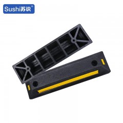 苏识 车库仓库定位止步器 560*160*100mm 橡塑 加强型黄黑色 个 1430150