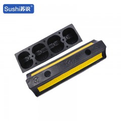 苏识 车库仓库定位止步器 480*150*90mm 橡胶 一字型黄黑色 个 1430158