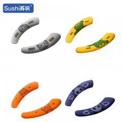 苏识 卫浴冬季通用可爱防水坐便贴 加大款 青蛙+熊猫+狐狸+小猫 4对/组 11130036