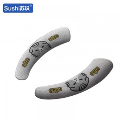 苏识 卫浴冬季通用可爱防水坐便贴 普通款 灰色小猫 4对/组 11130045