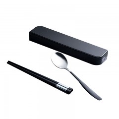 苏识 餐具礼盒套装 SS-CJLH10 筷子+勺子 黑漆色 2件/套 套