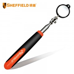 钢盾 SHEFFIELD S117016 带灯伸缩检测镜 万向汽修反视镜底盘维修 反光镜（大）