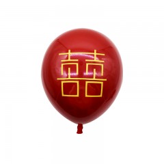 苏识 喜庆气球 SS-HQ08 双层红喜字50个 50个/套 套