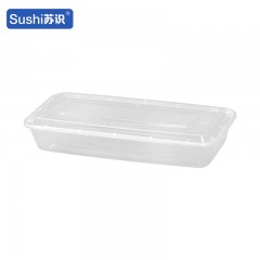 苏识 加厚加大一次性餐盒 2000ml鱼盒 透明 150套/箱 箱 11210260