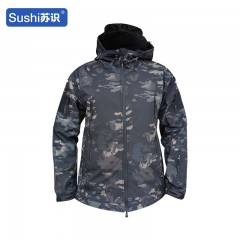 苏识 军迷户外野营训练加绒防风保暖软壳冲锋衣 XXXL 暗夜迷彩 件 3533537