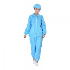 钢米 防静电服 无尘服 车间工作服  XLD-1013C 3XL 蓝色 男女通用 不含帽子
