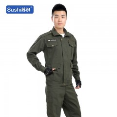 苏识 XJ053 加厚防烫耐磨焊工汽修工作服套装 加厚斜纹618款 190码180~190斤 3532682