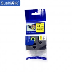 苏识 ZW018-651 标签机色带 24mm黄底黑字 （单位：个）