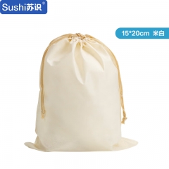 苏识 ZW015 无纺布抽绳袋 15*20cm （单位：100个） 米白