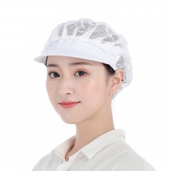 谋福 工作帽子女 车间工厂防尘透气帽子 食品厂包头卫生餐饮厨师帽 【全网】白色
